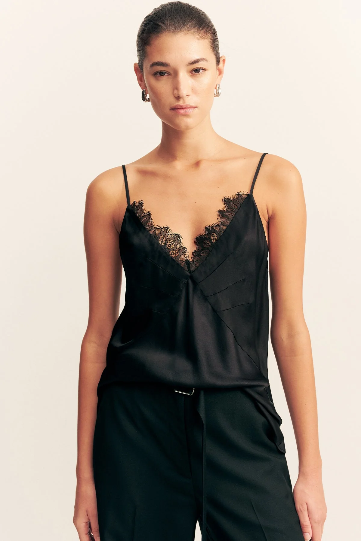 MAISIE LACE CAMI - BLACK - Image 2