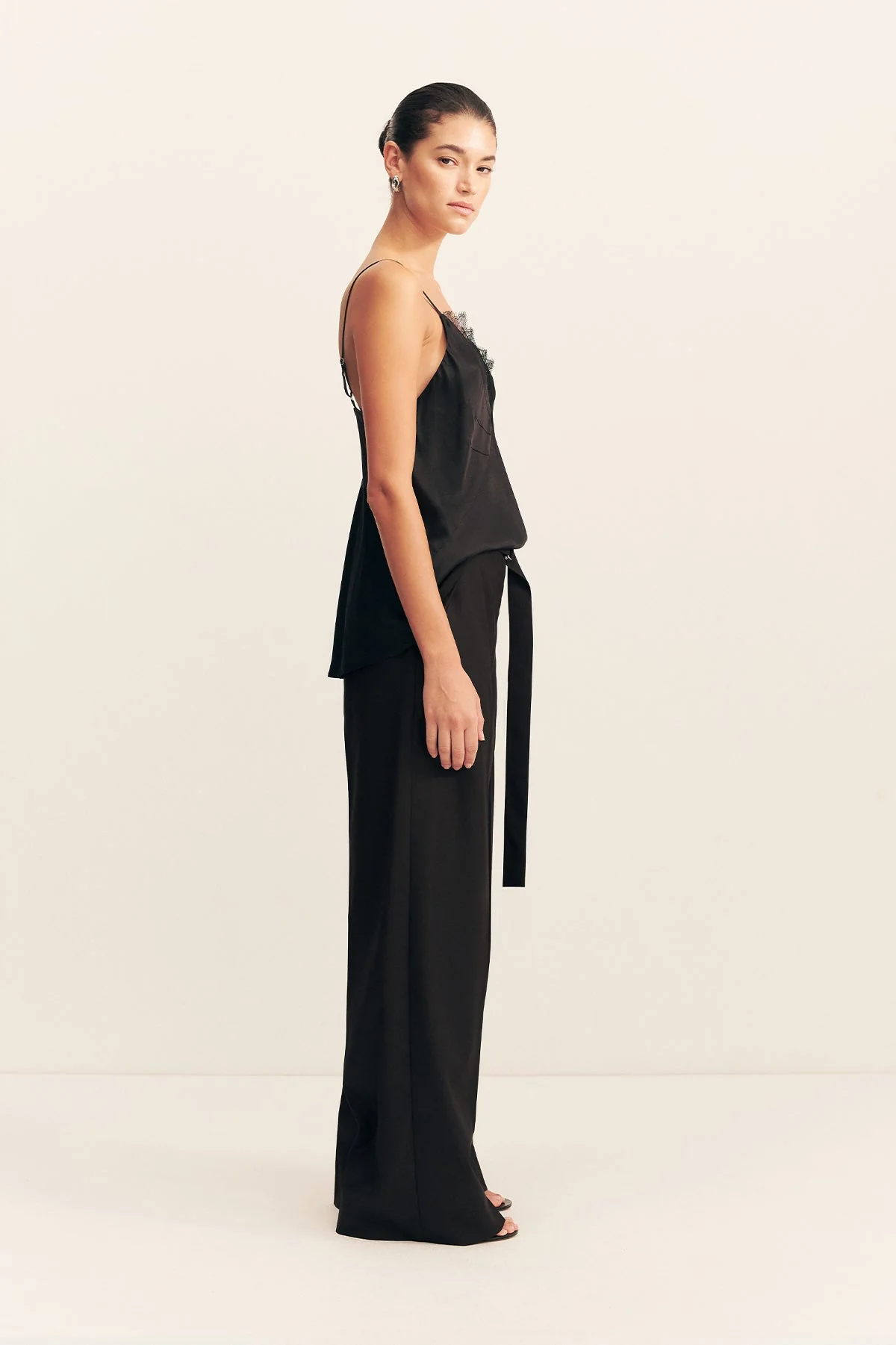 MAISIE LACE CAMI - BLACK - Image 4