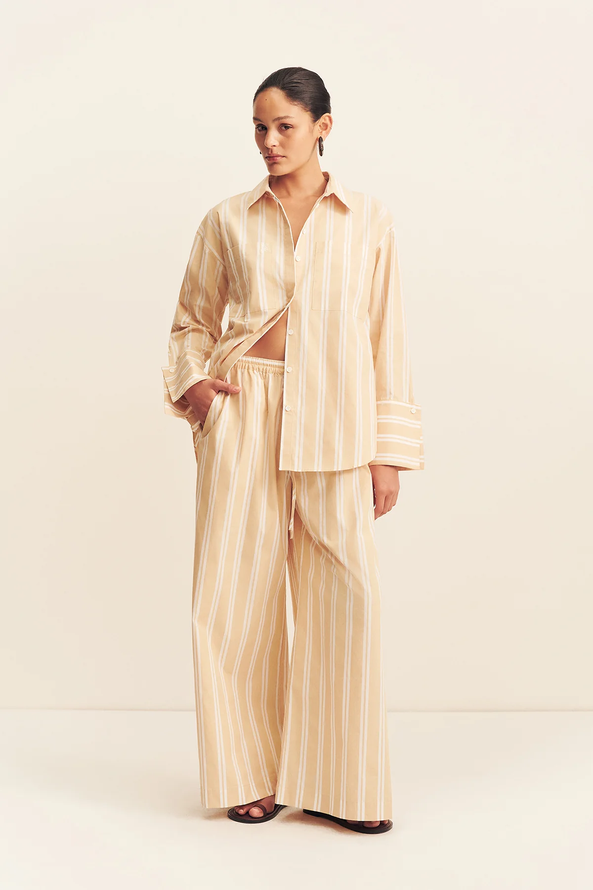 OMRI COTTON WIDE LEG PANT