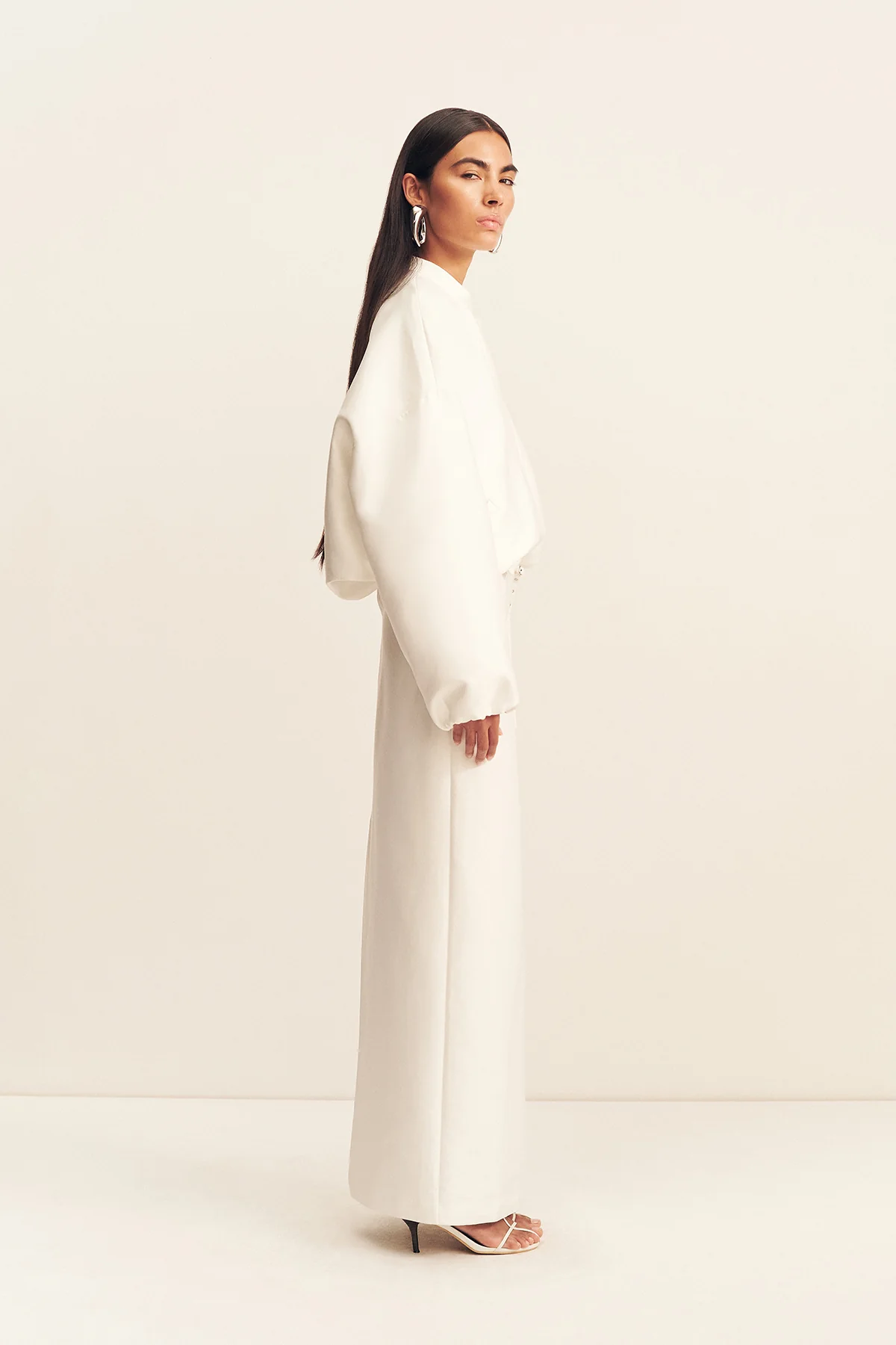 OTIS OVERSIZED BOMBER JACKET - IVORY - Image 5