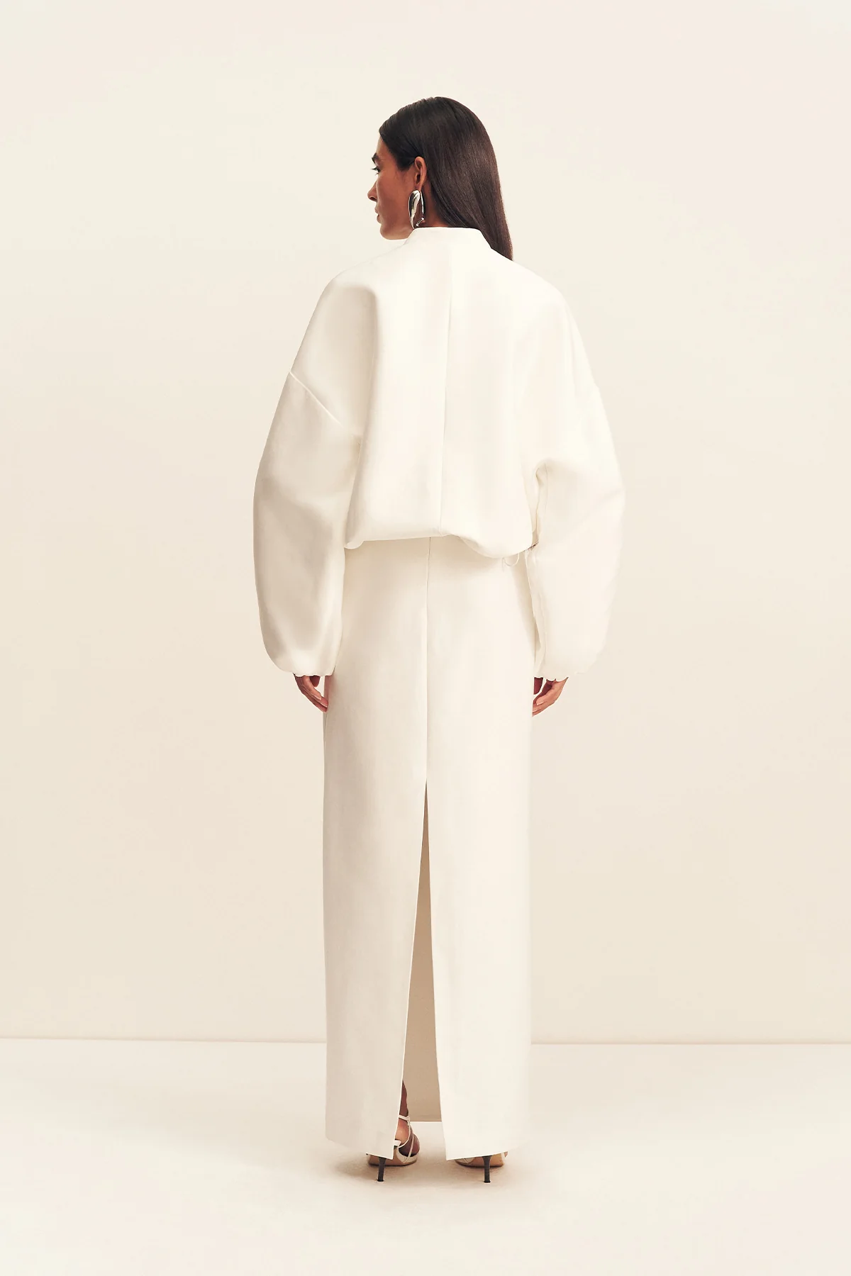 OTIS OVERSIZED BOMBER JACKET - IVORY - Image 6