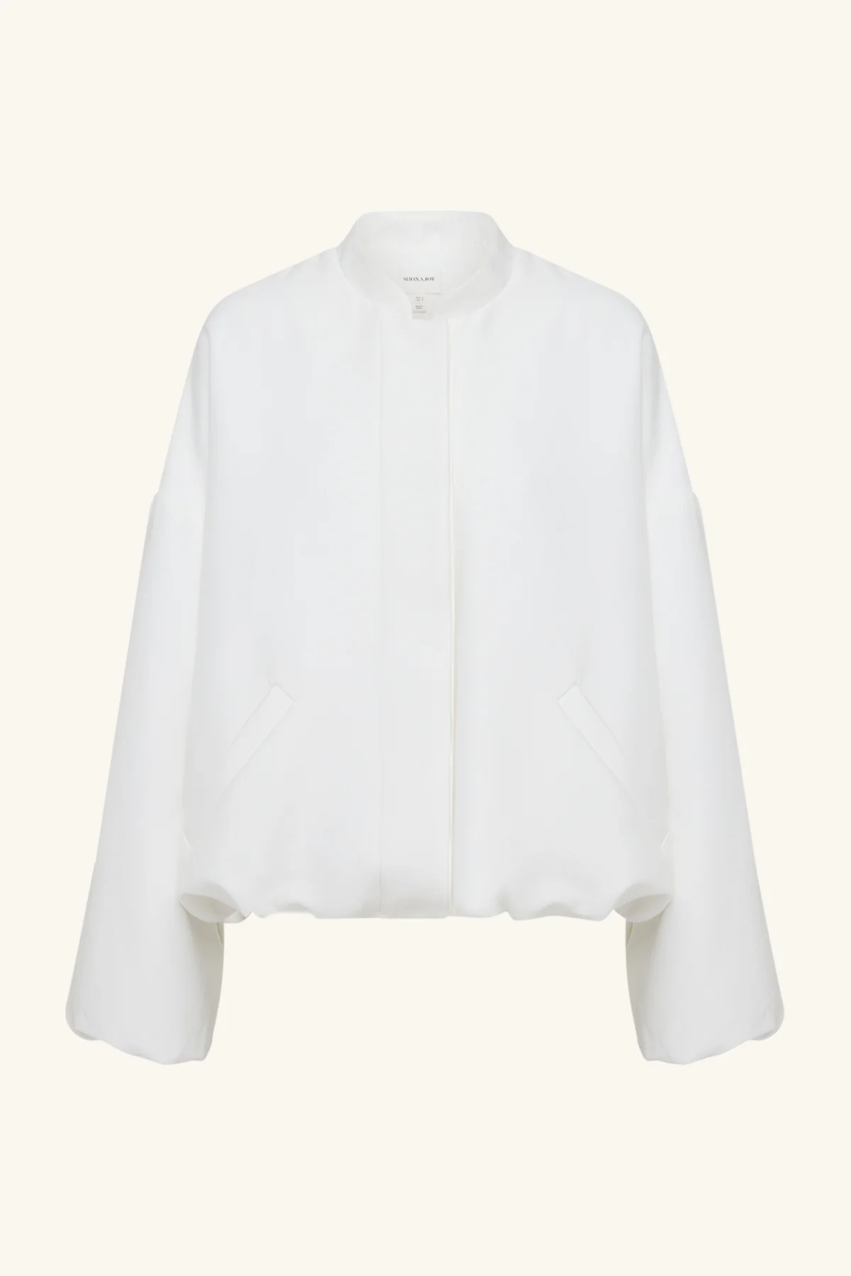 OTIS OVERSIZED BOMBER JACKET - IVORY - Image 8