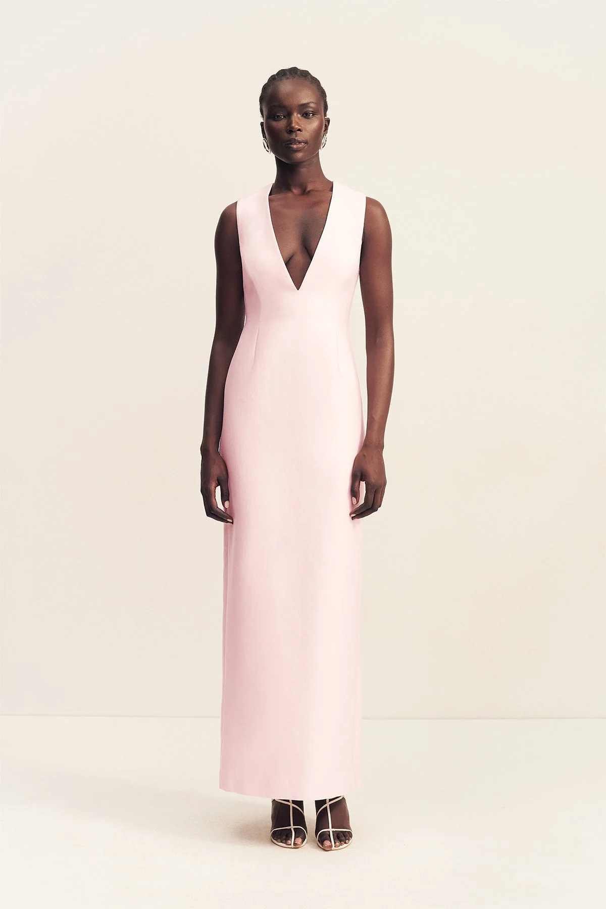OTIS PLUNGED FITTED MAXI DRESS - FAIRYFLOSS