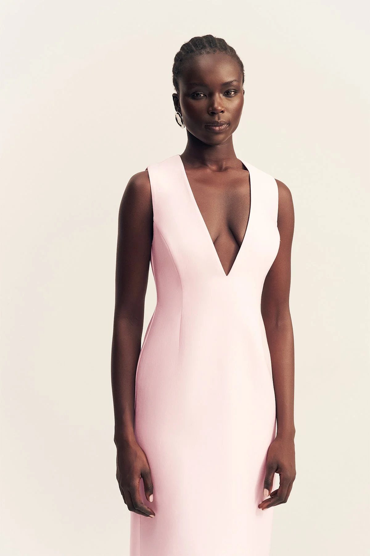 OTIS PLUNGED FITTED MAXI DRESS - FAIRYFLOSS - Image 2