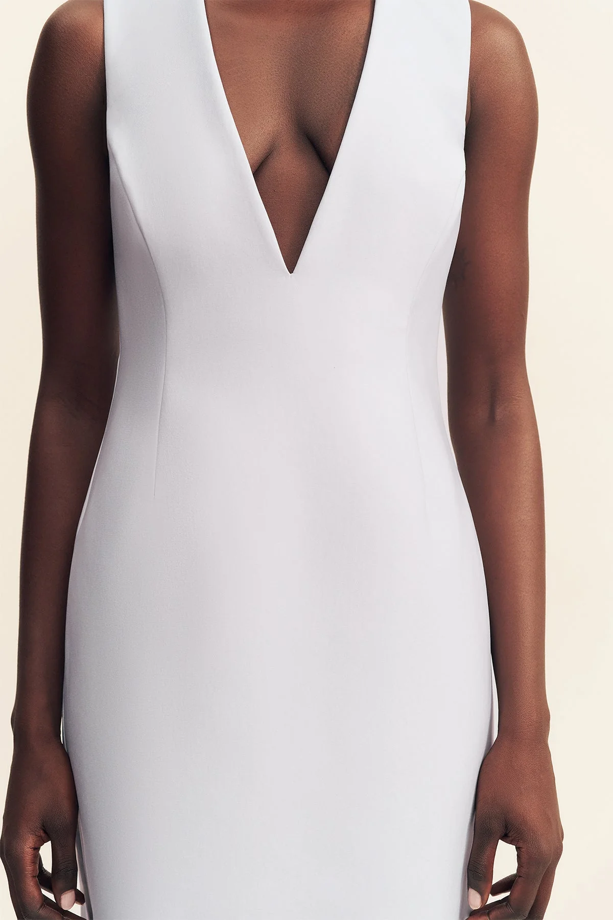 OTIS PLUNGED FITTED MAXI DRESS - SKY - Image 6