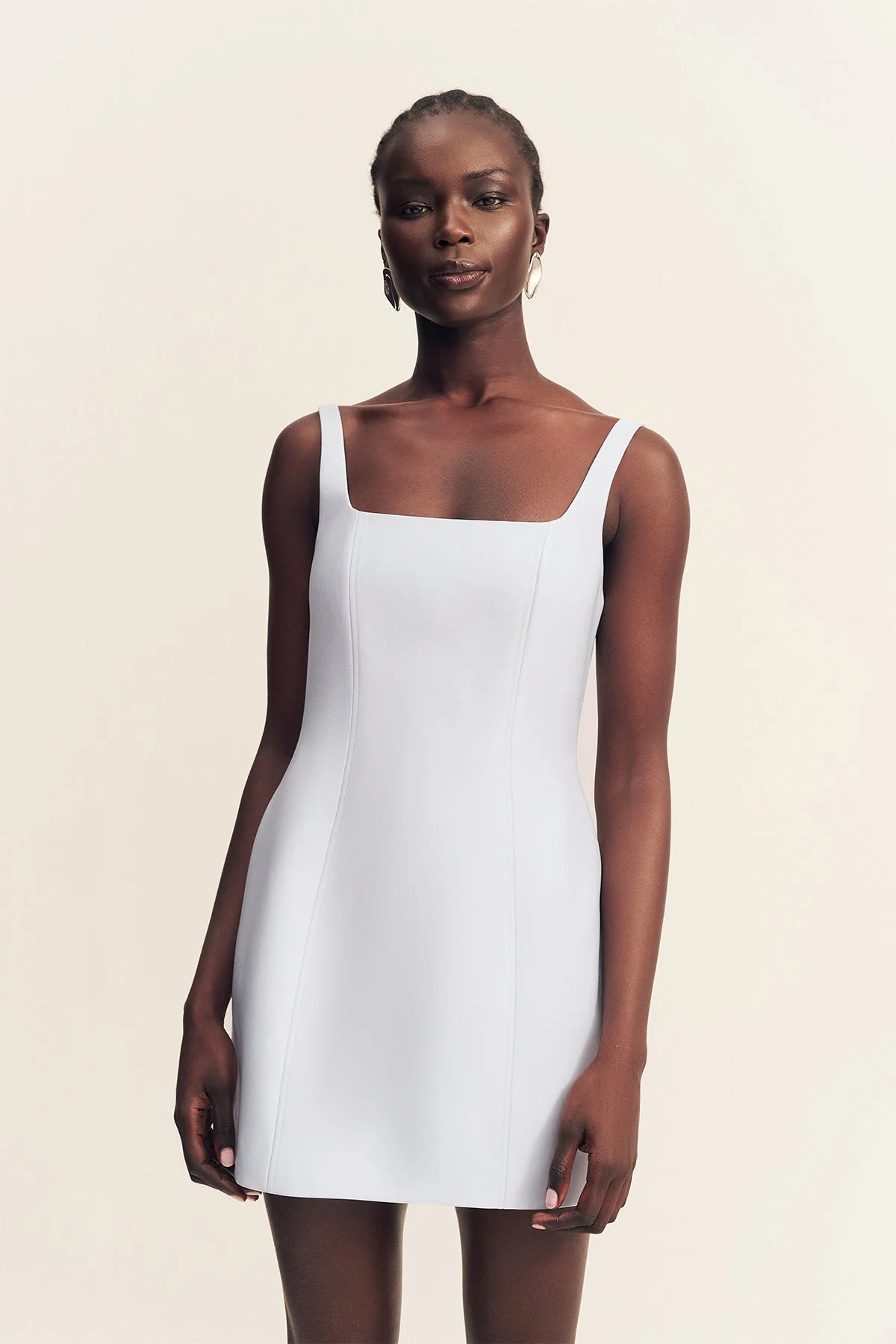 OTIS SQUARE NECK MINI DRESS - SKY - Image 2