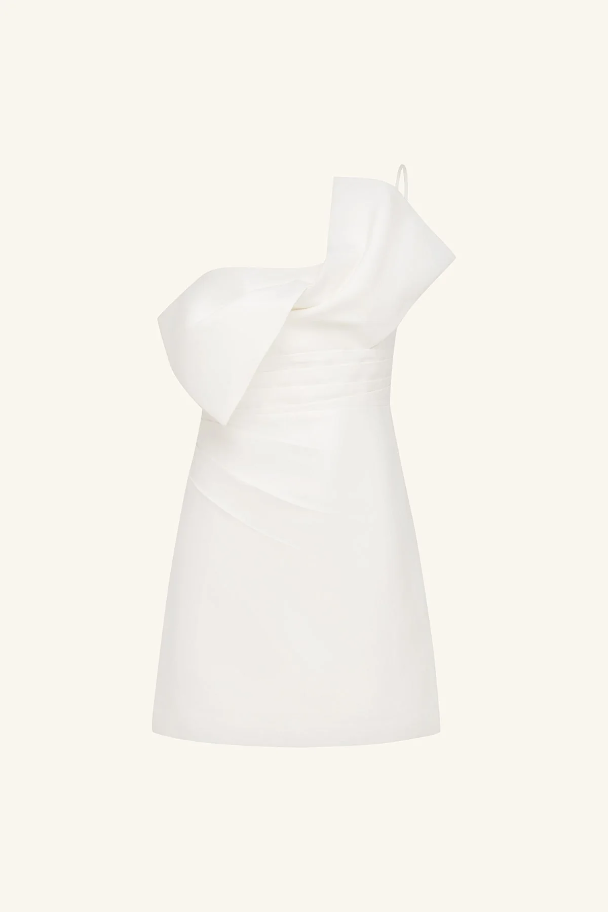 OTIS TWIST KNOT MINI DRESS - IVORY - Image 7