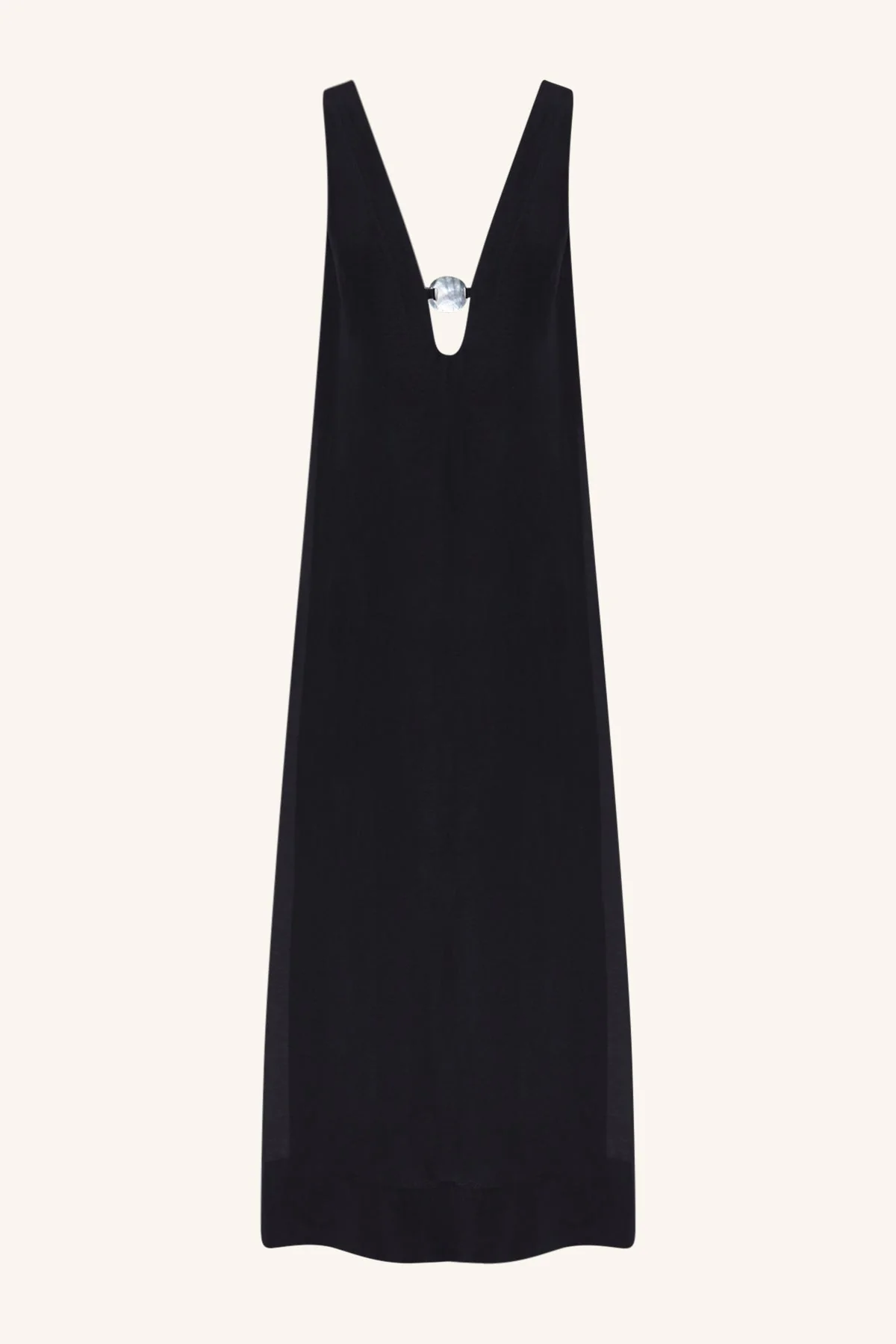 PALOMA PLUNGED MAXI DRESS - BLACK - Image 6
