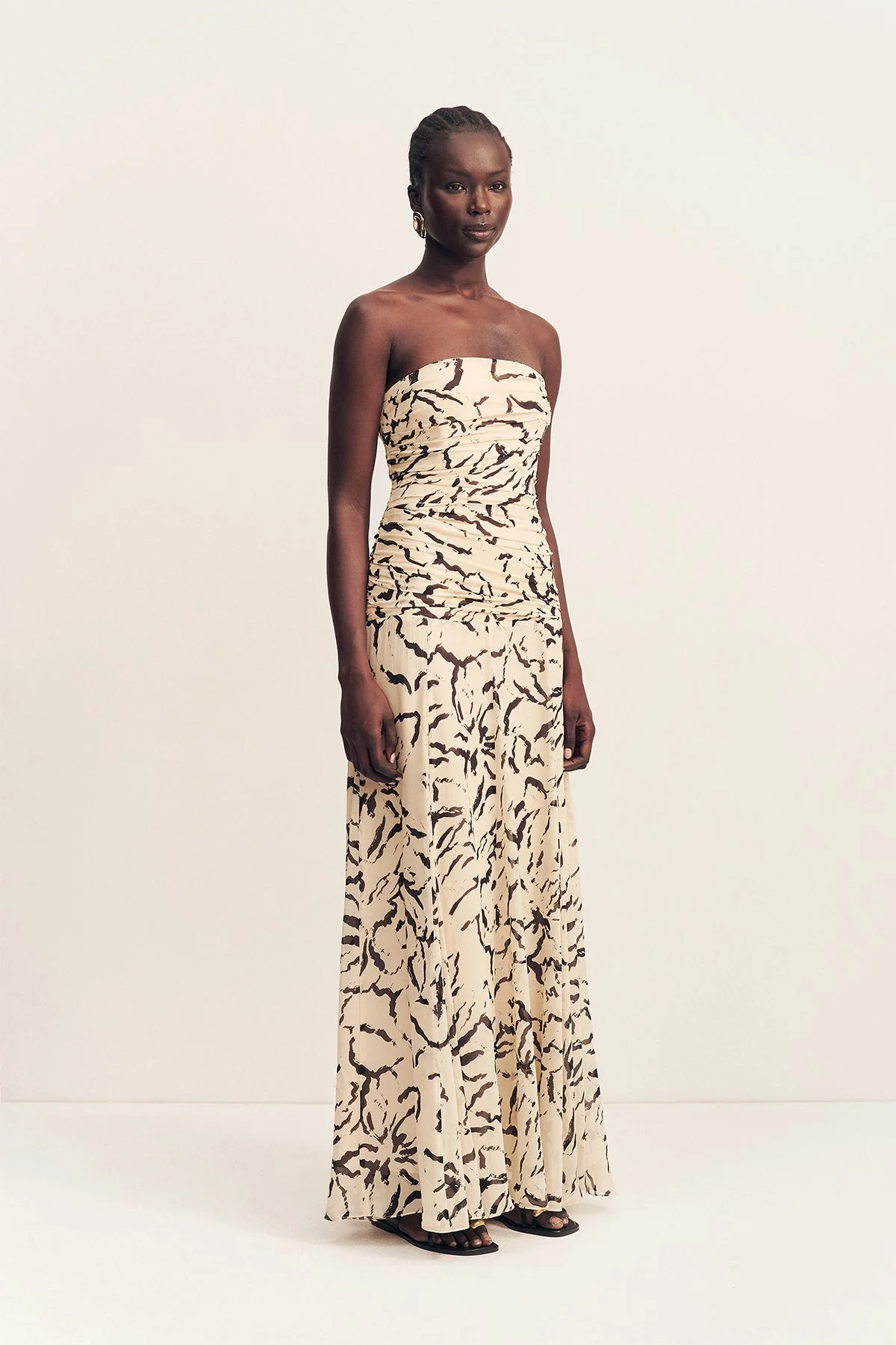 REA STRAPLESS PANELLED MAXI DRESS - Image 3