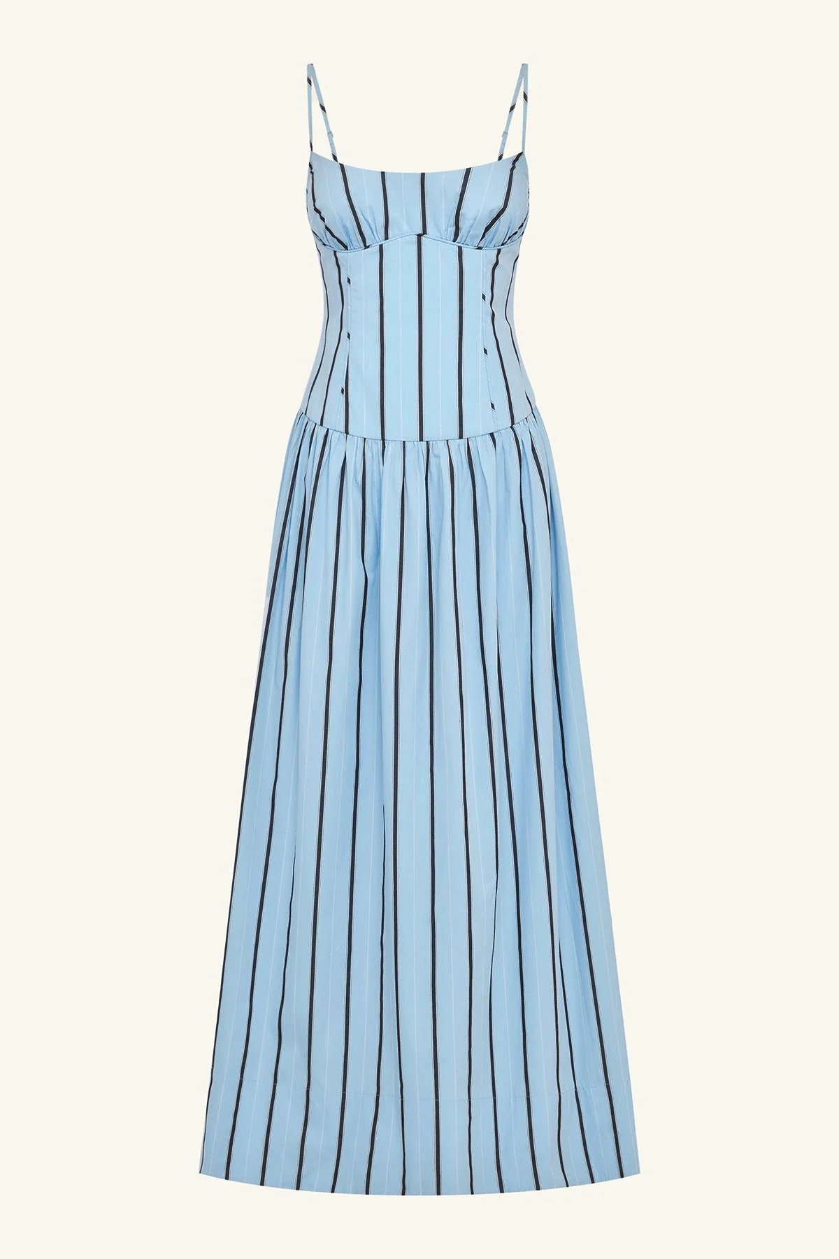 SAXON COTTON PANELLED BUSTIER MAXI DRESS - Image 7
