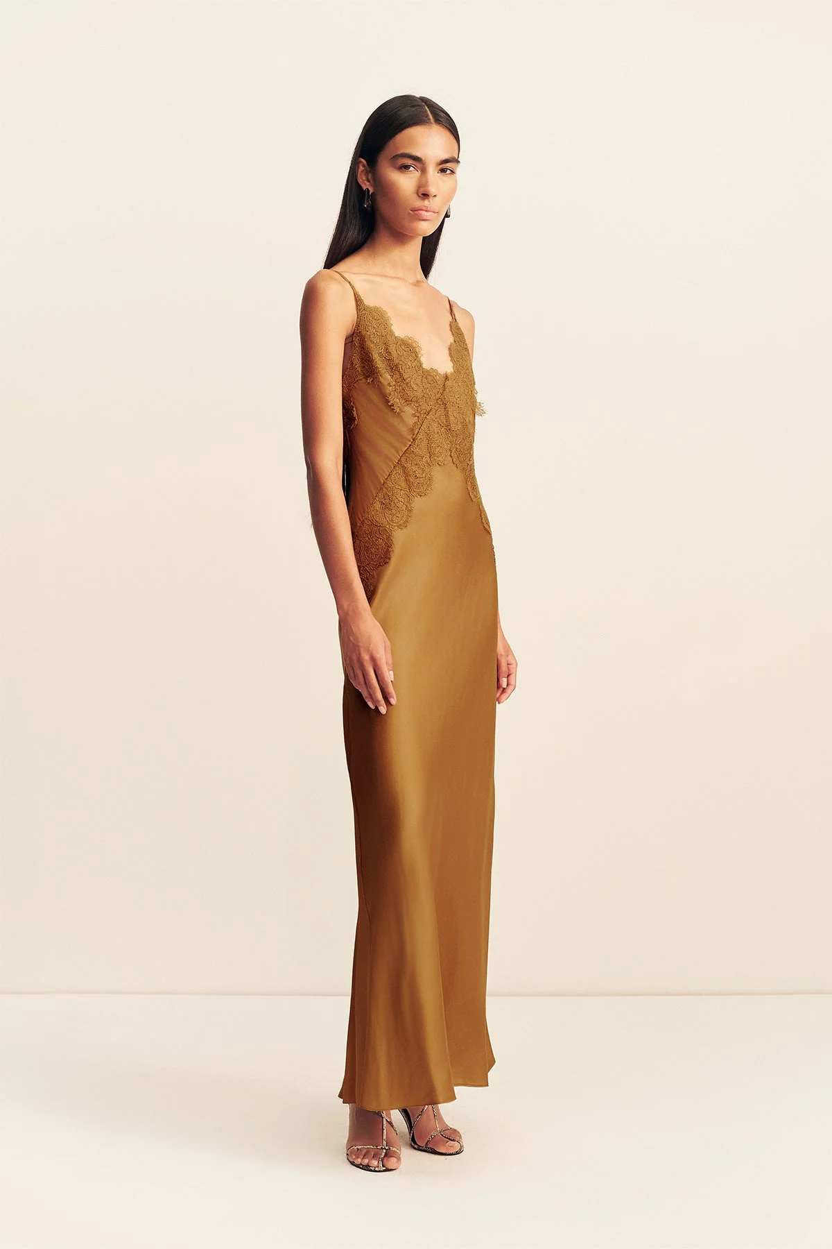 SIMONA LACE SLIP MAXI DRESS - MEDALLION - Image 3