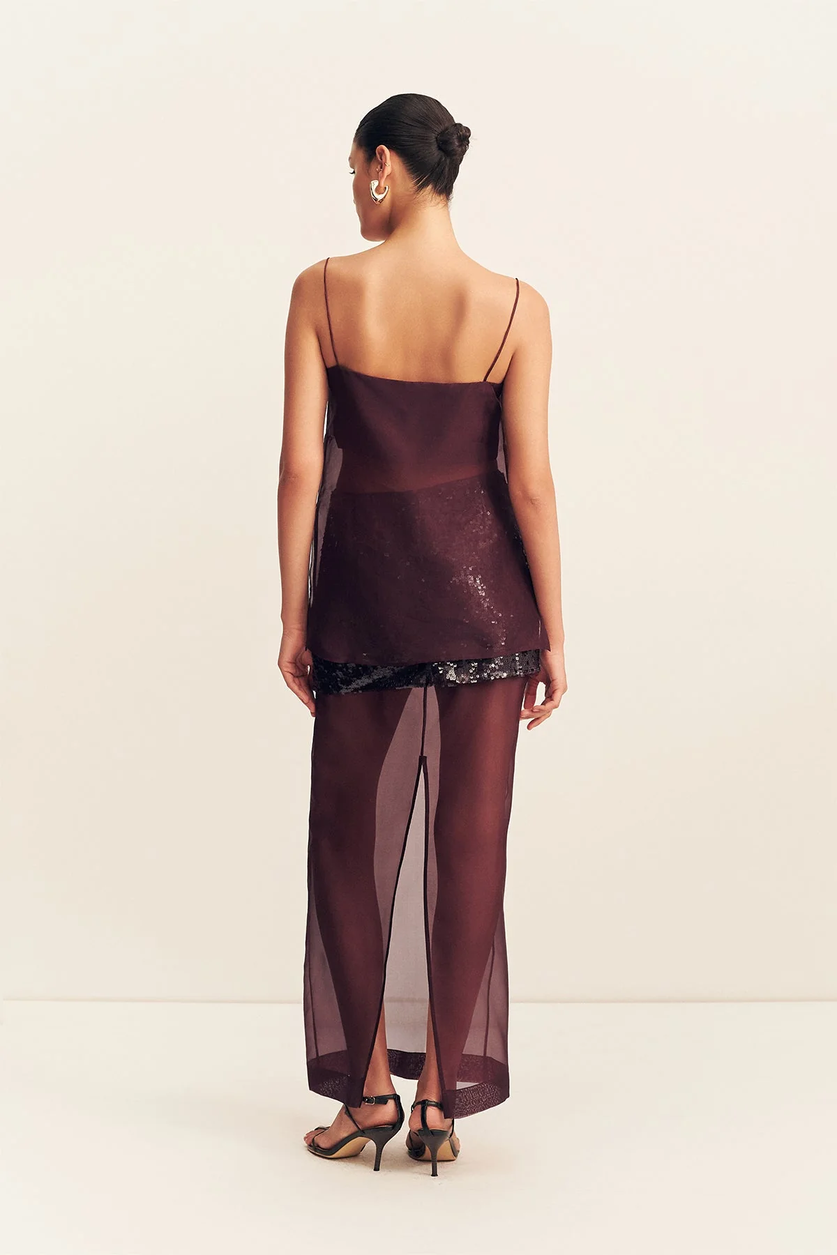 TIBBY SILK ORGANZA CAMI - PORT ROYALE - Image 5
