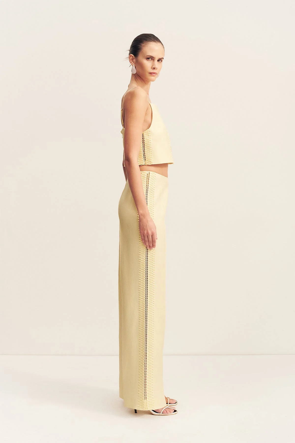WRIGHT LACE LINEN BLEND PINTUCK PANT - Image 4